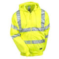 Men's High Visibility Yellow Hooded Sweatshirt